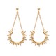 Boucles d'oreilles soleils en plaqué or 18 carats