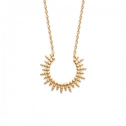 Collier Plaqué Or 18 carats pendentif soleil Bijou tendance