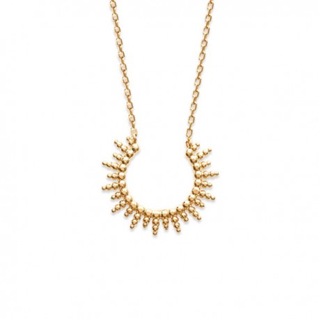 Collier Plaqué Or 18 carats pendentif soleil Bijou tendance