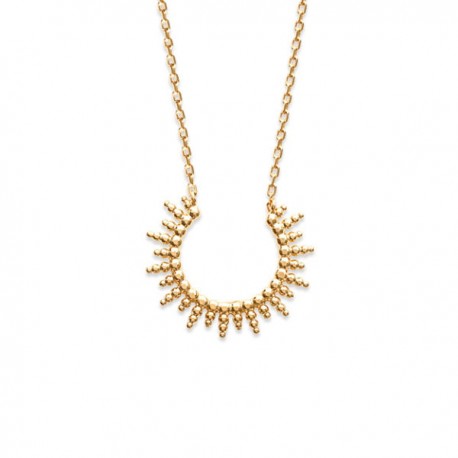 Collier Plaqué Or 18 carats pendentif soleil Bijou tendance