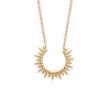 Collier Plaqué Or 18 carats pendentif soleil Bijou tendance