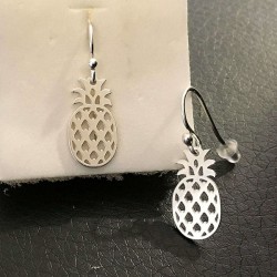 Boucles d'oreilles ananas en argent 925/000