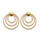 Boucles d'oreilles multi anneaux en plaqué or 18 carats
