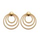 Boucles d'oreilles multi anneaux en plaqué or 18 carats