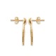 Boucles d'oreilles multi anneaux en plaqué or 18 carats