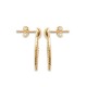 Boucles d'oreilles multi anneaux en plaqué or 18 carats