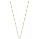 Collier solitaire Plaqué Or 18 carats et zirconium griffé diamètre 4 mm