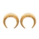 Boucles d'oreilles cornes Plaqué Or 18 carats Bijou tendance