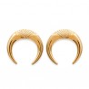 Boucles d'oreilles cornes Plaqué Or 18 carats Bijou tendance