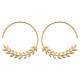 Boucles d'oreilles créoles épis de blé Plaqué Or 18 carats