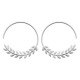 Boucles d'oreilles créoles épis de blé Argent massif 925/000