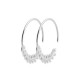 Boucles d'oreilles créoles épis de blé Argent massif 925/000