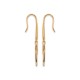 Boucles d'oreilles pendantes en plaqué or 18 carats effet martelé