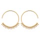 Boucles d'oreilles créoles soleils Plaqué Or 18 carats Bijou tendance