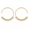 Boucles d'oreilles créoles soleils Plaqué Or 18 carats Bijou tendance