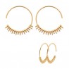 Boucles d'oreilles créoles soleils Plaqué Or 18 carats Bijou tendance