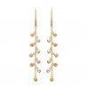 Boucles d'oreilles pampilles Plaqué Or 18 carats et zirconium