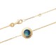 Bracelet pierre labradorite en Plaqué Or 18 carats