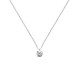 Collier solitaire griffé argent massif 925/00 et zirconium diamètre 6 mm