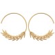 Boucles d'oreilles créoles épis de blé Plaqué Or 18 carats