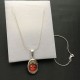 Collier pendentif coccinelle argent 925/000 sur chaine maille serpent 