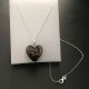 Pendentif coeur en verre de murano et argent 925/000 