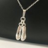 Collier pendentif chaussons de danse en argent 925/000 ballerines 