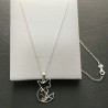 Collier pendentif renard argent 925/000 sur fine chaine longueur 42 cm