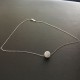 Collier pendentif boule filigranée argent 925/000 et fine chaine argent 