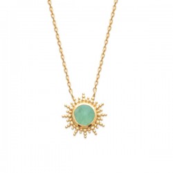 Collier Soleil IRIS - Pendentif Soleil plaqué Or