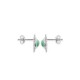 Clous d'oreilles argent massif 925/000 pierre naturelle aventurine