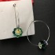 Boucles d'oreilles fines créoles argent 925/000 fleurs cristal Swarovski 