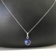 Collier pendentif pierre naturelle lapis lazuli et argent 925/000 