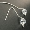 Boucles d'oreilles chainettes argent 925/000 perles cristal Swarovski