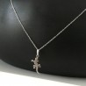 Collier petit pendentif salamandre en argent 925/000 sur chaine 42 cm