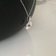 Collier pendentif rond cristal Swarovski et Argent 925/000 sur fine chaine