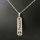 Collier pendentif peace and love argent 925/000 sur fine chaine