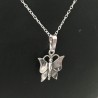 Collier pendentif petit papillon en argent 925/000 sur fine chaine