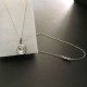 Collier pendentif rond cristal Swarovski en Argent 925/000 