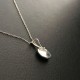 Collier pendentif rond cristal Swarovski en Argent 925/000 