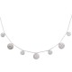 Collier pampilles argent 925/000 rhodié effet martelé Bijou tendance