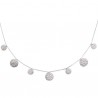 Collier pampilles argent 925/000 rhodié effet martelé Bijou tendance