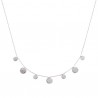 Collier pampilles argent 925/000 rhodié effet martelé Bijou tendance