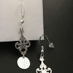 Boucles d'oreilles argent 925/000 crochets pendants chandeliers