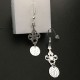 Boucles d'oreilles argent 925/000 crochets pendants chandeliers