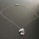 Collier pendentif coeur cristal Swarovski sur fine chaine en argent 925 