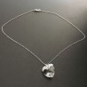 Collier pendentif coeur cristal Swarovski sur fine chaine en argent 925 