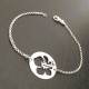 Bracelet fleur hibiscus en argent 925/000 