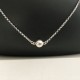 Collier argent massif 925/000 pendentif boule 8 mm longueur 41 cm