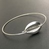 Bracelet jonc coquillage en argent 925/000 Bijou tendance